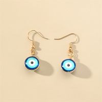 1 Pair Casual Vacation Devil's Eye Resin Opal Drop Earrings main image 3