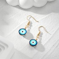 1 Pair Casual Vacation Devil's Eye Resin Opal Drop Earrings main image 4