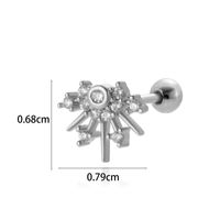 1 Stück Ohrknorpelringe &Stecker Einfacher Stil Klassischer Stil Stern Mond Schmetterling Edelstahl 316 Kupfer Überzug Inlay Zirkon sku image 5