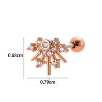 1 Piece Ear Cartilage Rings & Studs Simple Style Classic Style Star Moon Butterfly 316 Stainless Steel  Copper Plating Inlay Zircon sku image 21