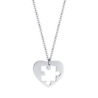 304 Stainless Steel Simple Style Plating Heart Shape main image 8