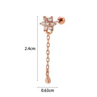 1 Piece Ear Cartilage Rings & Studs Simple Style Classic Style Heart Shape Wings Flower 316 Stainless Steel  Copper Plating Inlay Zircon sku image 24