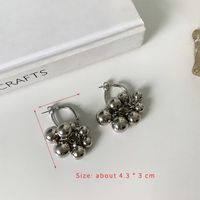 1 Pair Elegant Simple Style Grape Alloy Drop Earrings sku image 1