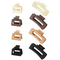 Solid Color Frosted Rectangular Ps Material Hair Clip sku image 145