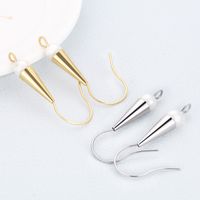 1 Pair Fashion Geometric Plating Inlay Stainless Steel Artificial Pearls 18K Gold Plated Ear Hook main image 1