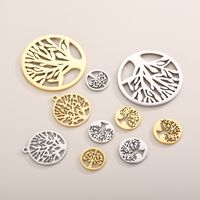 Simple Style Life Tree Stainless Steel Plating Jewelry Accessories main image 1