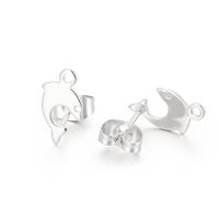 1 Pair Simple Style Dolphin Plating Stainless Steel 18K Gold Plated Ear Studs main image 5