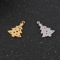 Simple Style Christmas Tree Stainless Steel Plating Christmas Jewelry Accessories main image 1