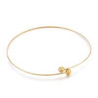 Titanium Steel 18K Gold Plated Simple Style Plating Round Choker main image 6