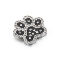1 Piece Stainless Steel Artificial Diamond 18K Gold Plated Paw Print main image 6