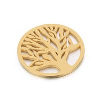 1 Piece Stainless Steel 18K Gold Plated Tree sku image 2