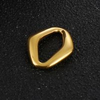 1 Piece Stainless Steel 18K Gold Plated Solid Color main image 4