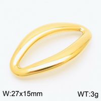 1 Piece Stainless Steel 18K Gold Plated Solid Color sku image 4