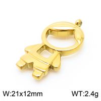1 Piece Stainless Steel 18K Gold Plated Cartoon sku image 1