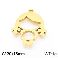 1 Piece Stainless Steel 18K Gold Plated Cartoon sku image 2