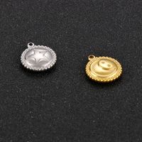 1 Piece Stainless Steel 18K Gold Plated Star Moon main image 3