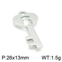 1 Piece Stainless Steel 18K Gold Plated Key sku image 1