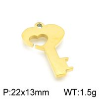 1 Piece Stainless Steel 18K Gold Plated Key sku image 5
