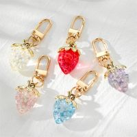 Casual Cute Simple Style Strawberry Resin Mobile Phone Chain Keychain main image 1