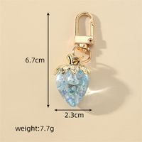 Casual Cute Simple Style Strawberry Resin Mobile Phone Chain Keychain main image 2