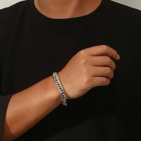 Simple Style Geometric Titanium Steel Polishing Men's Bracelets main image 5