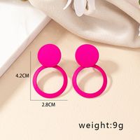 1 Pair Simple Style Korean Style Round Stoving Varnish Iron Drop Earrings sku image 1