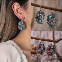 1 Pair Ethnic Style Geometric Plating Alloy Drop Earrings main image 1