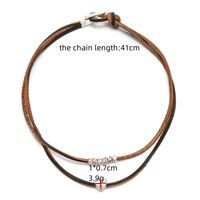 1 Piece Fashion Heart Shape Alloy Leather Rope Women's Layered Necklaces main image 3