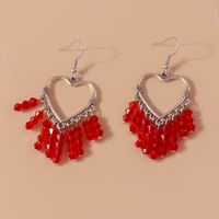 1 Pair Lady Heart Shape Zinc Alloy Drop Earrings main image 9