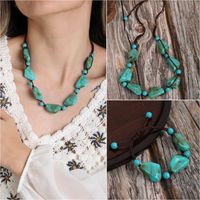 Retro Solid Color Arylic Beaded Handmade Women's Bracelets Necklace main image 1