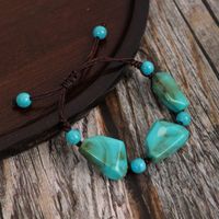 Retro Solid Color Arylic Beaded Handmade Women's Bracelets Necklace sku image 1