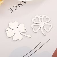 Simple Style Four Leaf Clover Stainless Steel Plating Jewelry Accessories main image 3