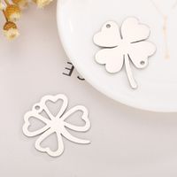 Simple Style Four Leaf Clover Stainless Steel Plating Jewelry Accessories main image 4