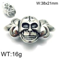 Punk Skull Stainless Steel Jewelry Accessories sku image 1