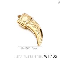 1 Piece Stainless Steel 18K Gold Plated Moon sku image 2