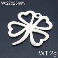 Simple Style Four Leaf Clover Stainless Steel Plating Jewelry Accessories sku image 2
