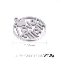 1 Piece Stainless Steel 18K Gold Plated Letter sku image 1
