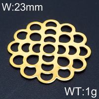 1 Piece Stainless Steel 18K Gold Plated Solid Color sku image 4