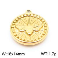 1 Piece Stainless Steel 18K Gold Plated Insect sku image 2