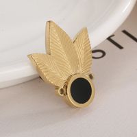 1 Piece Stainless Steel 18K Gold Plated Leaf main image 1