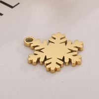 1 Piece Stainless Steel 18K Gold Plated Snowflake main image 4