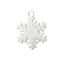 1 Piece Stainless Steel 18K Gold Plated Snowflake main image 5