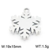 1 Piece Stainless Steel 18K Gold Plated Snowflake sku image 1
