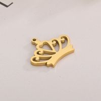 1 Piece Stainless Steel 18K Gold Plated Crown main image 4