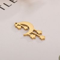 1 Piece Stainless Steel 18K Gold Plated Star Moon main image 5