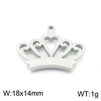 1 Piece Stainless Steel 18K Gold Plated Crown sku image 1
