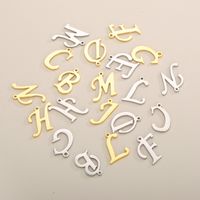 1 Piece Stainless Steel 18K Gold Plated Letter main image 1