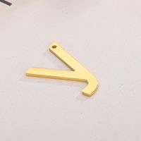 1 Piece Stainless Steel 18K Gold Plated Letter main image 3
