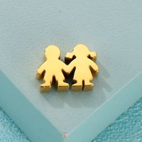 1 Piece Stainless Steel 18K Gold Plated Cartoon Character main image 4