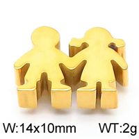 1 Piece Stainless Steel 18K Gold Plated Cartoon Character sku image 2
